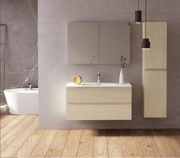 Meuble de bain Kappa Hêtre 600 - REF SM1114-60-H