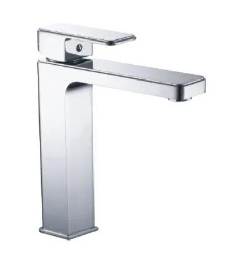 Robinet mitigeur design carré haut lavabo chrome Riva+ - Ref 10253002