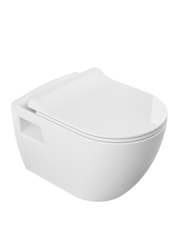 WC suspendu Auva rimless + siège WC soft close inclus. REF AURDAK04