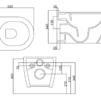 WC suspendu Auva rimless + siège WC soft close inclus. REF AURDAK04 – Image 4
